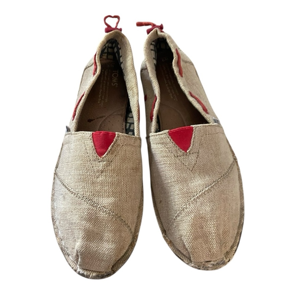 Toms Woman Burlap Bimini Stitchout Shoes ❤️ SZ 9
